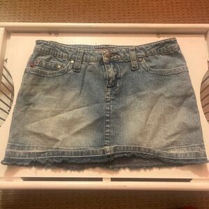 YMI Blue Casual Mini Skirt